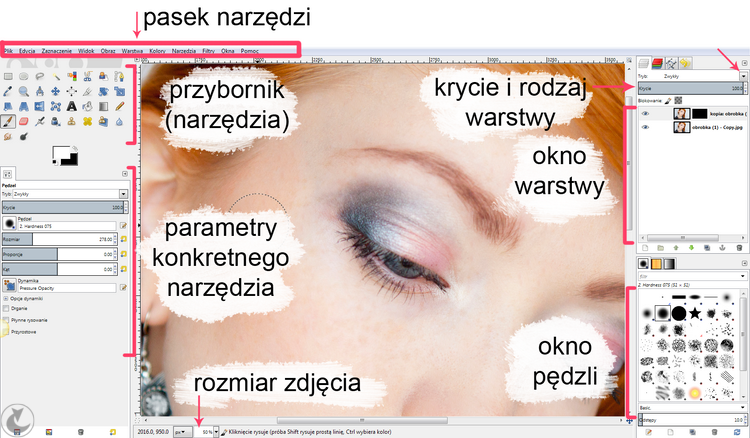 retusz skóry zdjęcia GIMP | jest-rudo.pl | fotografia makijażu