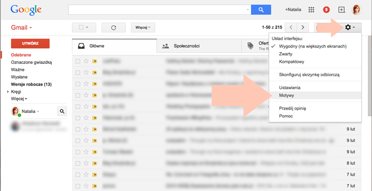 porządek w skrzynce mailowej gmail